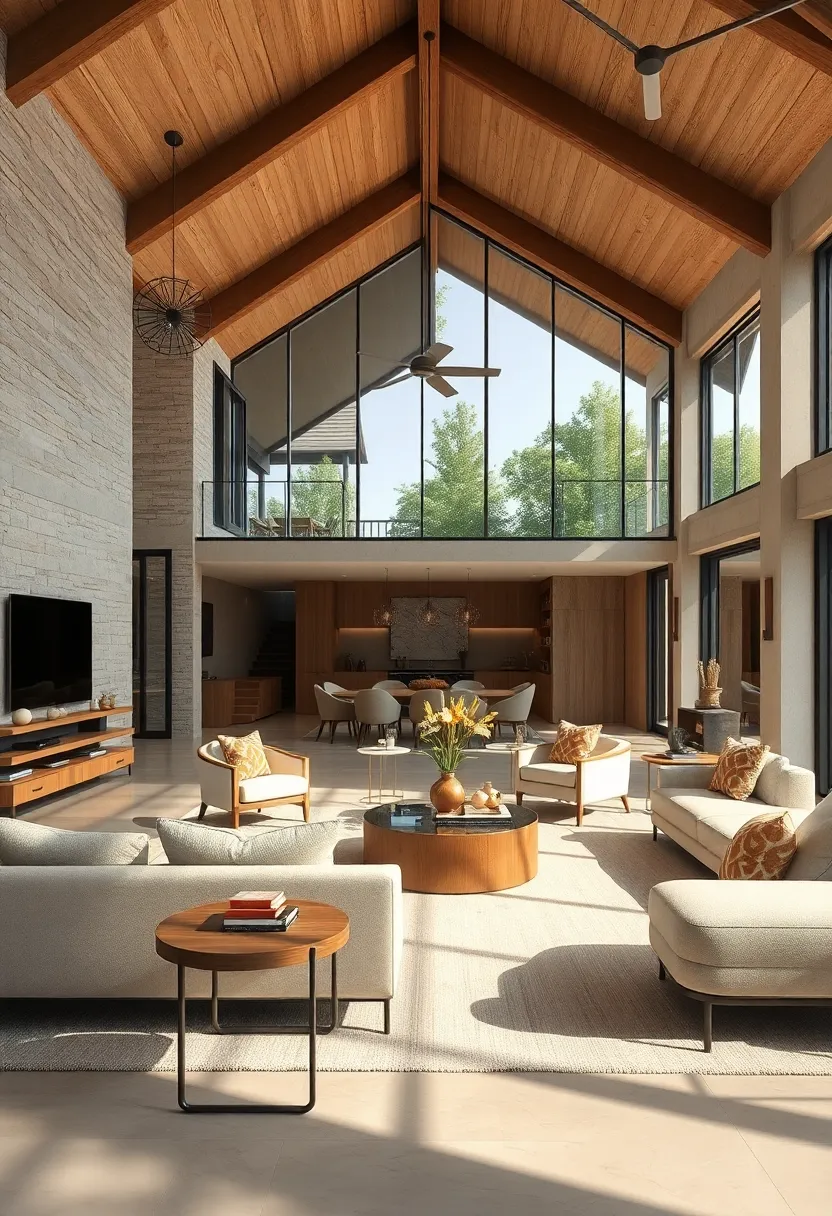 A contemporary farmhouse ‍blending rustic‍ charm with glass partitions that ‍offer‌ a fresh perspective on traditional living areas