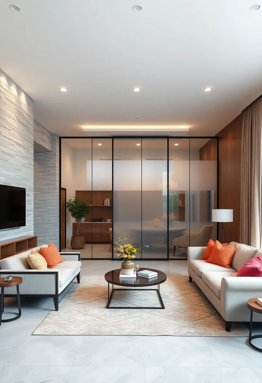 A cozy ‍yet contemporary loft utilizing frosted glass dividers to‌ maintain privacy⁤ while preserving ​an ⁣open, connected environment