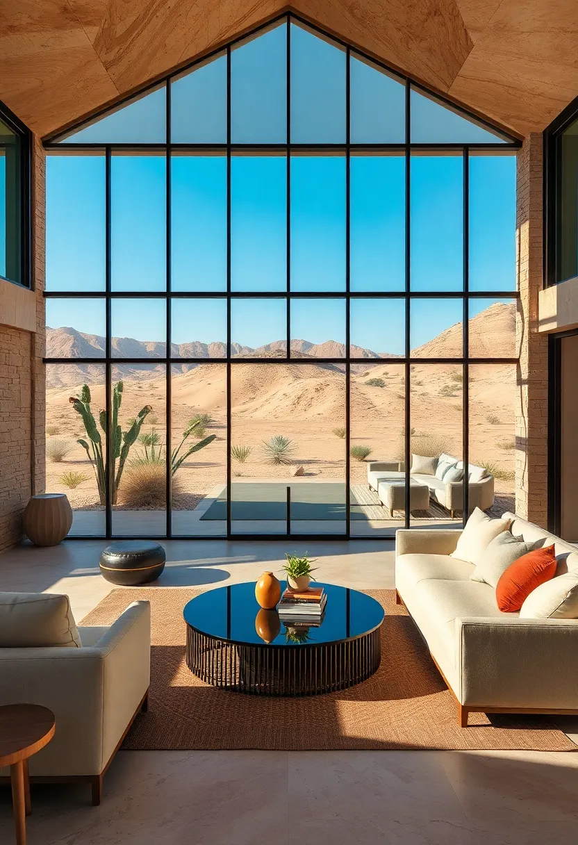 A desert home that employs‍ heat-resistant glass walls ⁣to bring the warm landscape ​indoors without compromising ⁣comfort