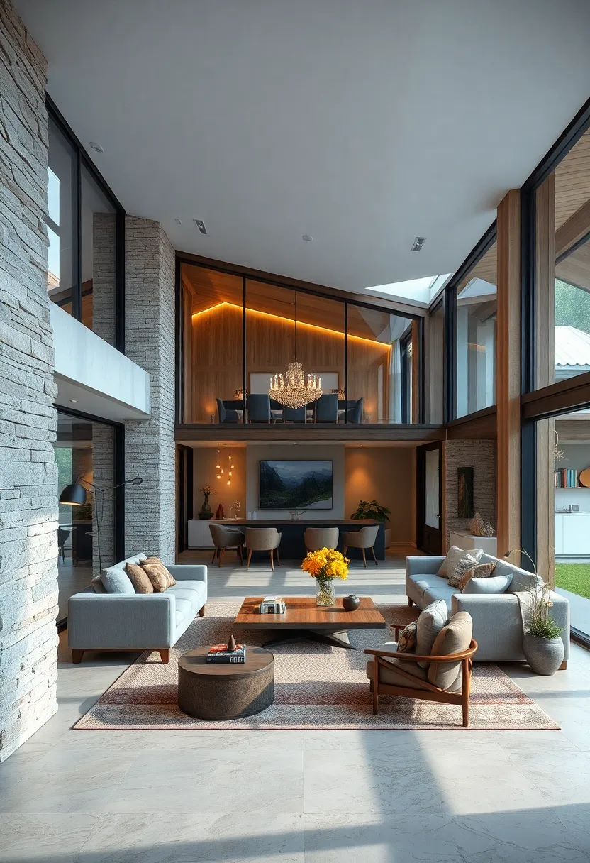 A modern chalet⁢ where glass‍ dividers⁤ optimize​ natural light during the day​ while providing cozy separation⁢ at night