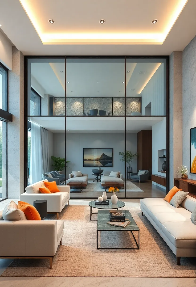 A‌ smart home featuring automated glass partitions that⁢ reconfigure⁢ open spaces ​into ⁢private ⁣rooms with ease