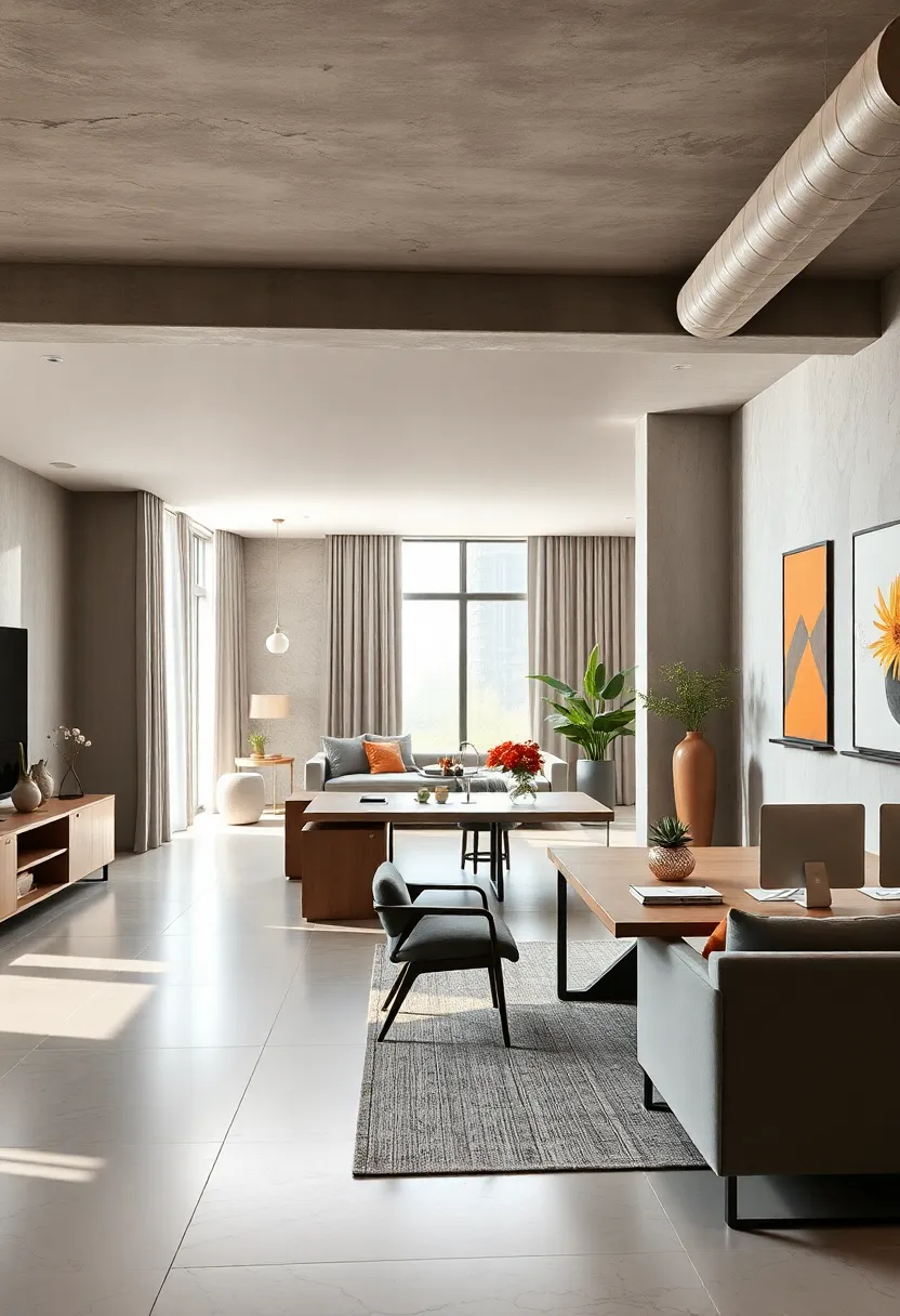 A ‍spacious urban office with sleek modular desks, modern ‌artwork, and a fully open‍ layout designed for dynamic workflow and inspiration