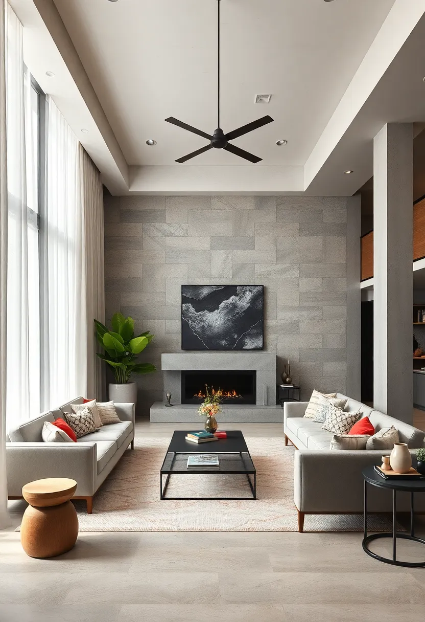 balancing Heavy Materials with Soft Linen Draperies