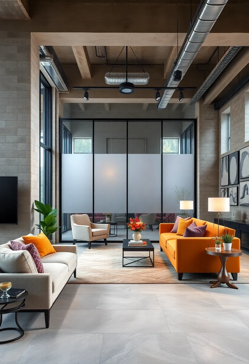 Frosted Glass Partitions ⁣for⁣ Dividing Open Areas