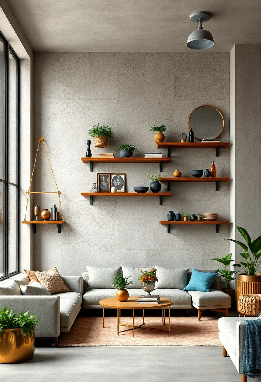 Hanging Industrial-Style Shelves for Display and Storage