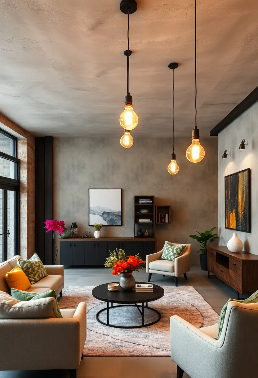 Statement ‌Pendant⁢ Lighting with Edison Bulbs