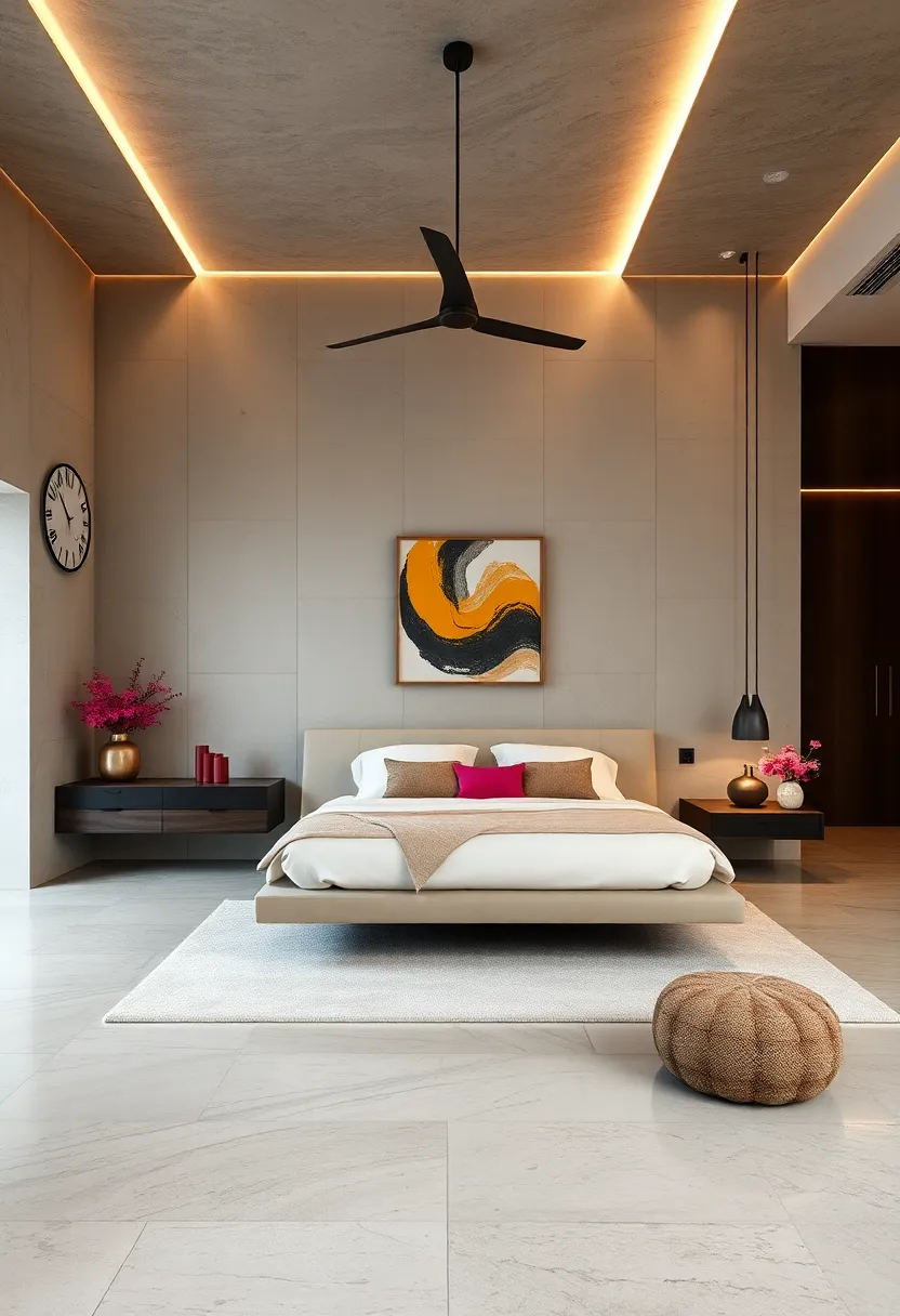 Floating Bed Designs: Enhancing modernity and lightness‍ through illusionary suspended platforms