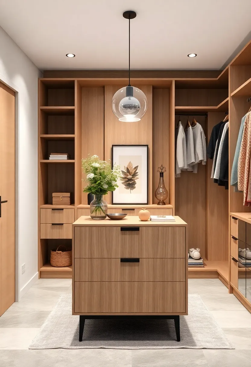 Customizable Scandinavian Closet Island with Smooth ‍Light Wood and Matte Finish for Elegant Storage Solutions