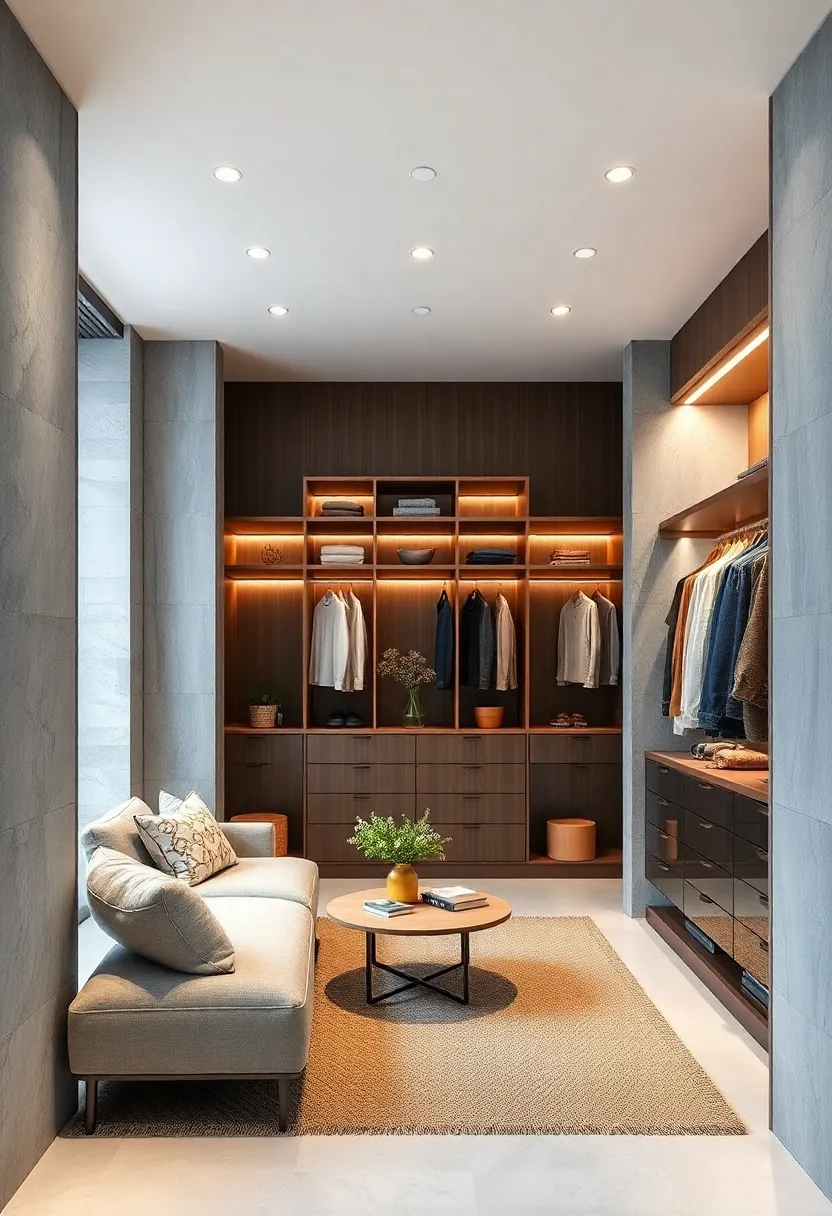 High Ceilings and‍ Recessed Lighting Enhancing Spaciousness in a Bright Scandinavian walk-In Closet Design