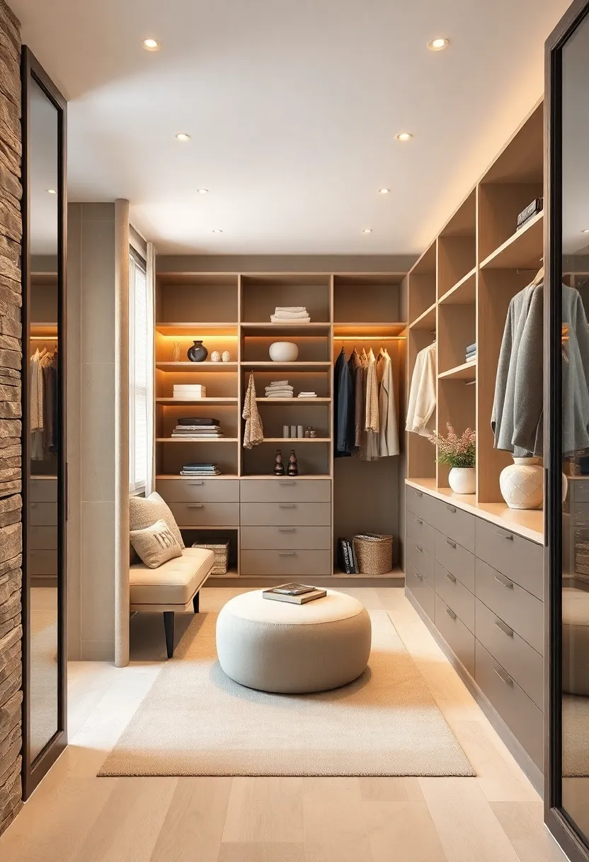 Subtle Earthy Color ‍Palette Combining Warm Beige and Soft Gray Accents for Timeless Scandinavian ⁤Closet Elegance