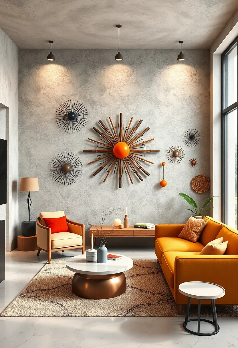 Sculptural Wall Hooks with Atomic Age Design Elements