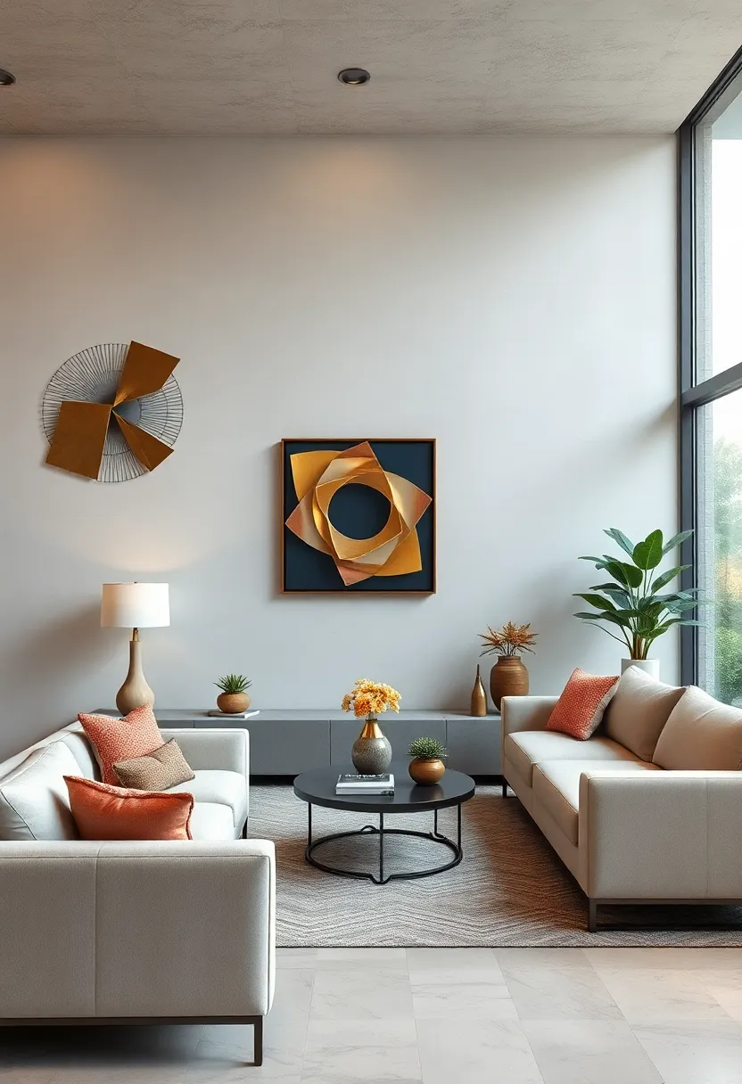 Layered ‍Metal Wall Sculptures in Abstract Forms