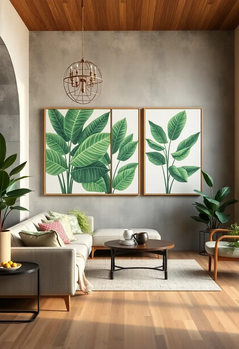 Minimalist Line Art Prints Framed in Natural Wood