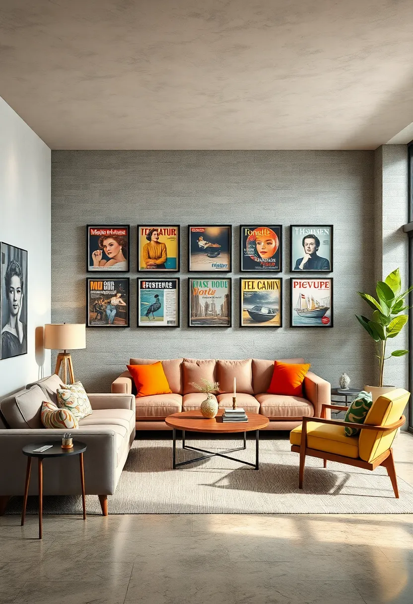 Asymmetrical Floating Shelves with Sleek Walnut Finish