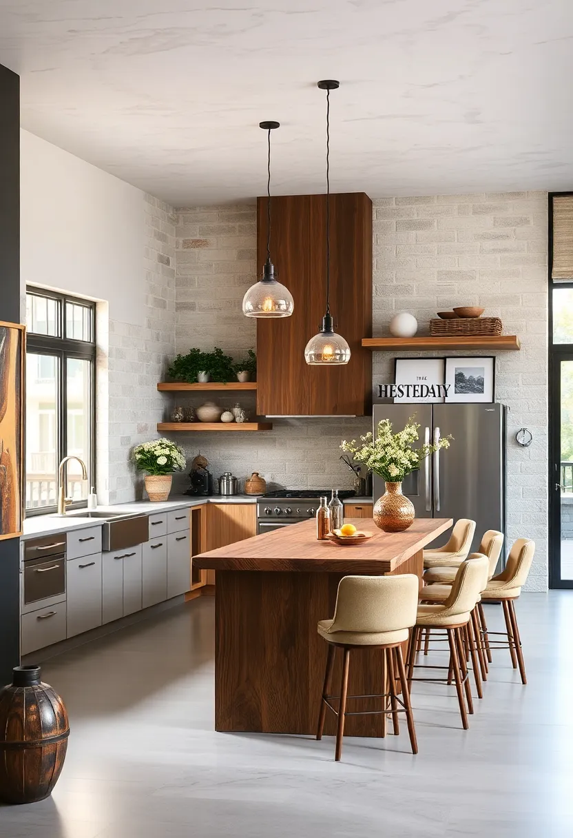 Introduce industrial light ⁣fixtures above a reclaimed wood kitchen⁣ island to fuse styles