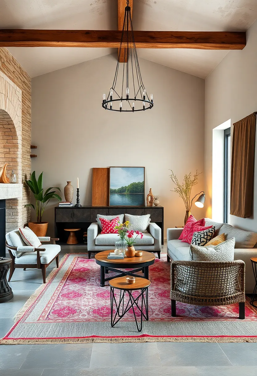 Use neutral ⁣palettes with pops of vibrant colors in décor to unify rustic⁢ and eclectic themes