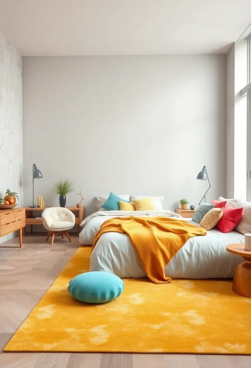 Opt for a creamy ⁢pastel yellow rug to ‌brighten the floor without ⁢overpowering