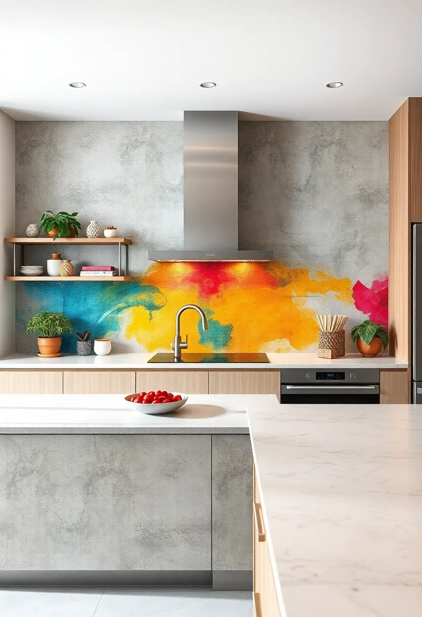 Abstract Art Splashbacks⁢ Transforming ⁣Functional Walls into Canvas of colorful Expression and Creativity