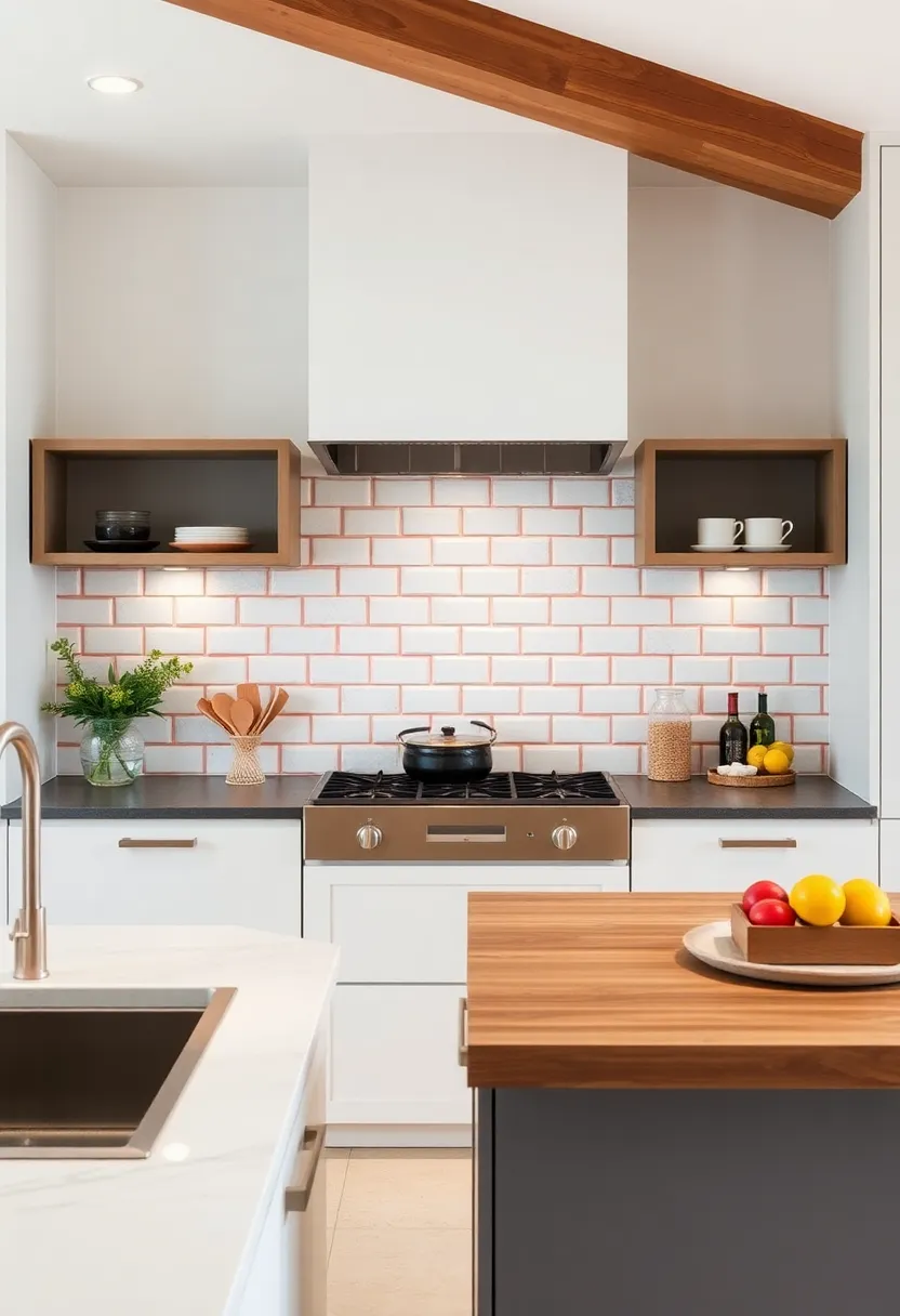 Classic ​Subway ⁣Tile Splashbacks Revitalized ‍with Colorful Grouts for a Fresh, Playful Impression