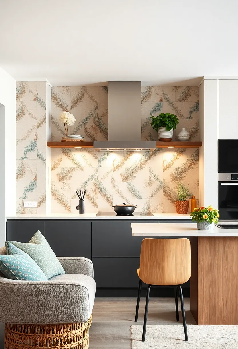 Hand-Painted Ceramic Splashbacks Infusing Artisanal Craftsmanship and Personalized Character into ⁤Kitchens