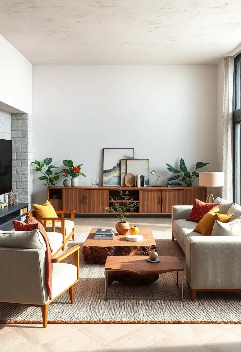 Incorporate⁤ reclaimed wood ​furniture to‌ add‍ warmth ⁤and character to your living room