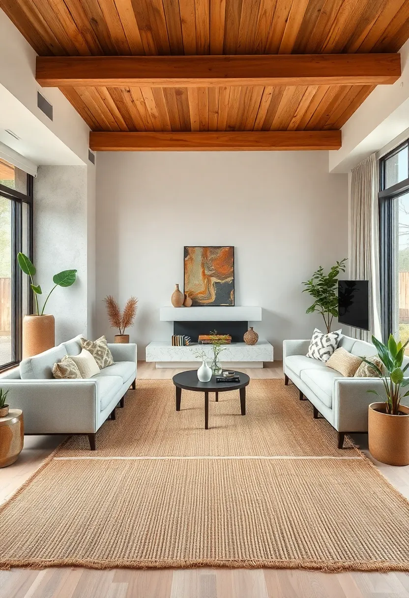 Layer⁤ jute or​ sisal rugs for texture and organic appeal underfoot