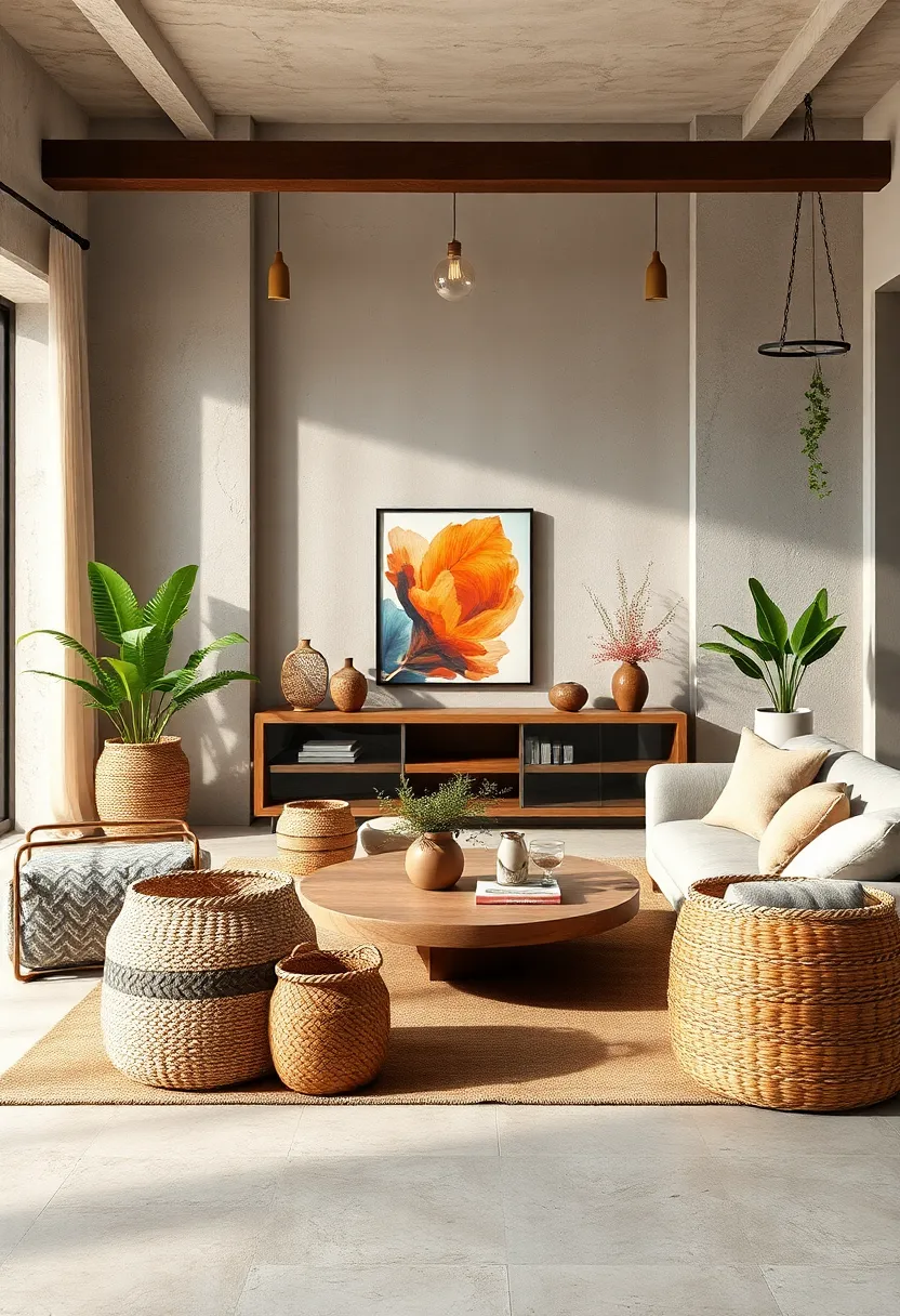 Use‌ natural fiber baskets ​for stylish​ and ⁣practical storage‍ solutions