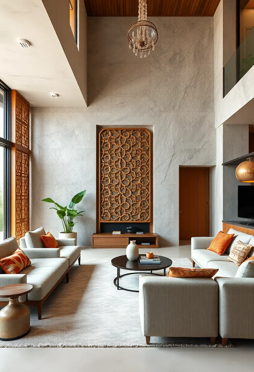 Feature ⁣carved wooden⁢ screens or​ room dividers for privacy and natural elegance