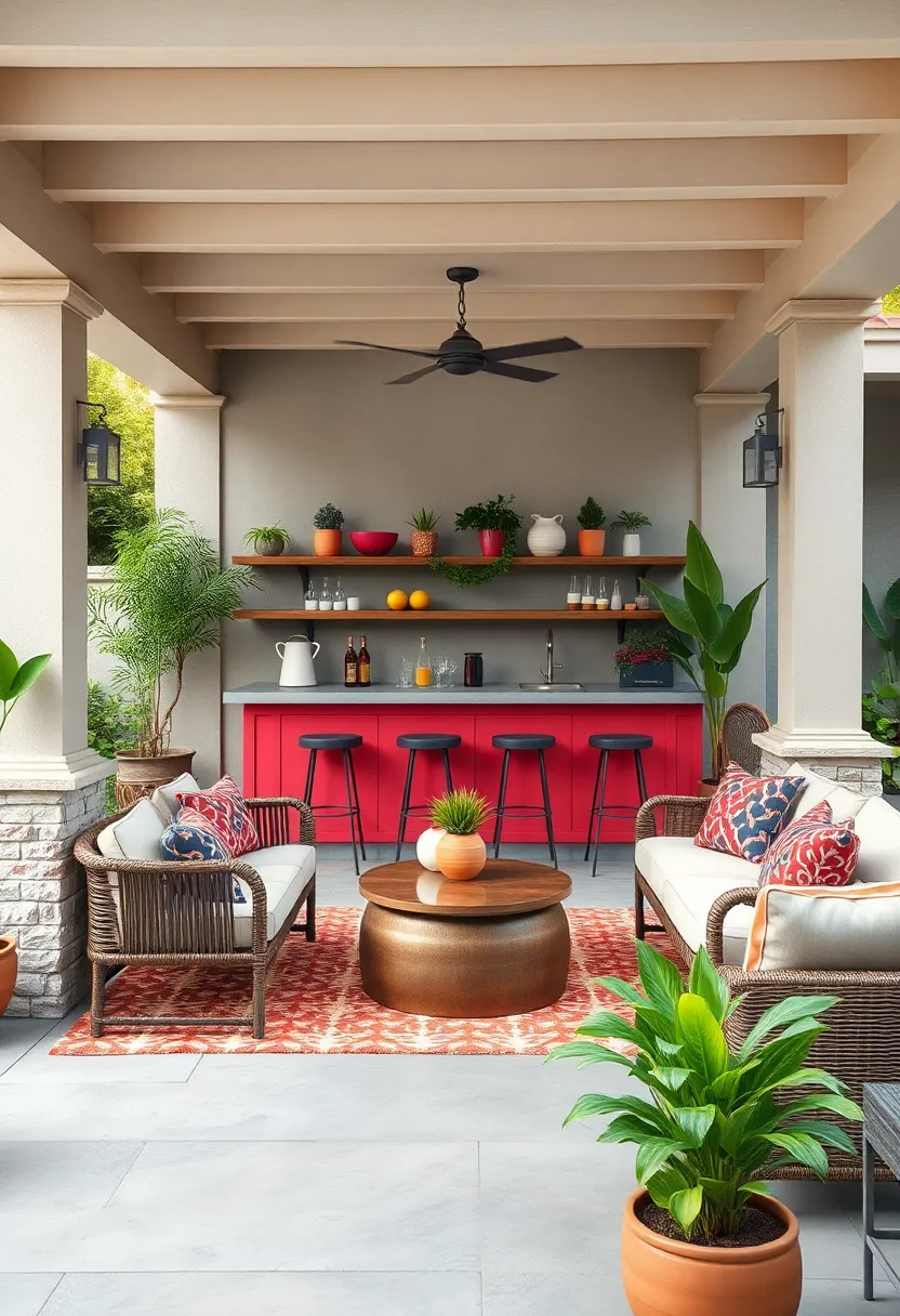 Colorful Painted Bar to Add a Pop of Personality