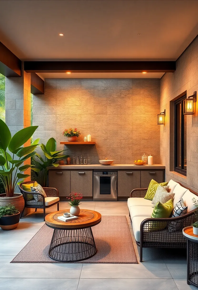 Compact Corner Bar to Maximize Small Patio Spaces