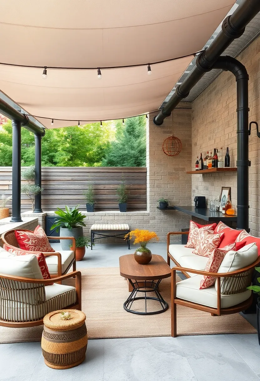 Industrial Pipe Bar Combining Metal and wood for sturdy appeal