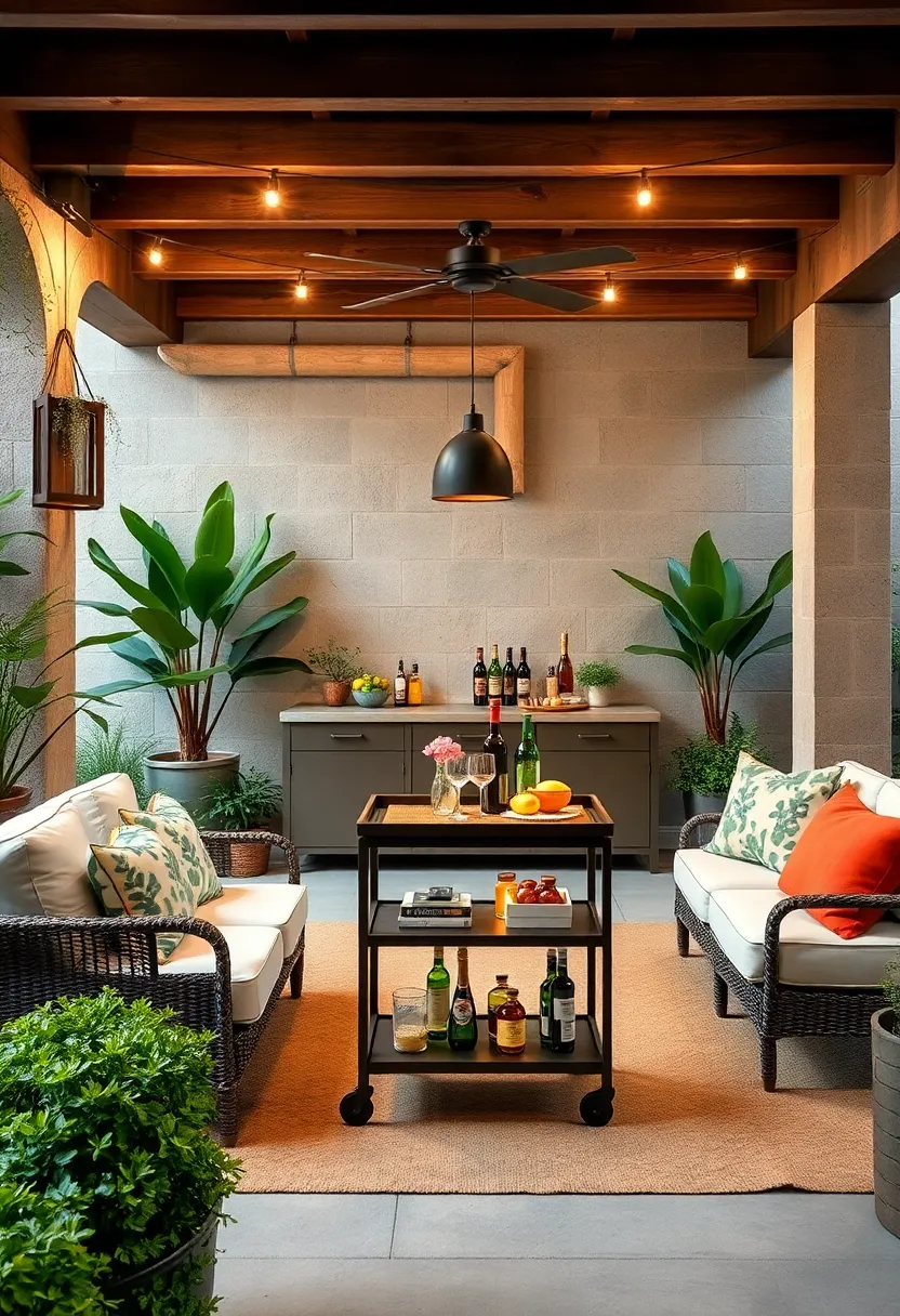 Movable Bar Cart for Flexible Entertaining Options