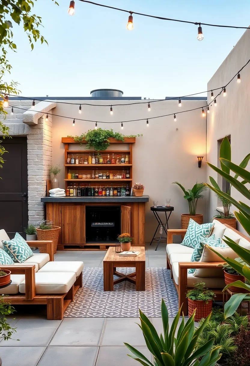 rustic Pallet Bar Adding a Charming, eco-Friendly Vibe