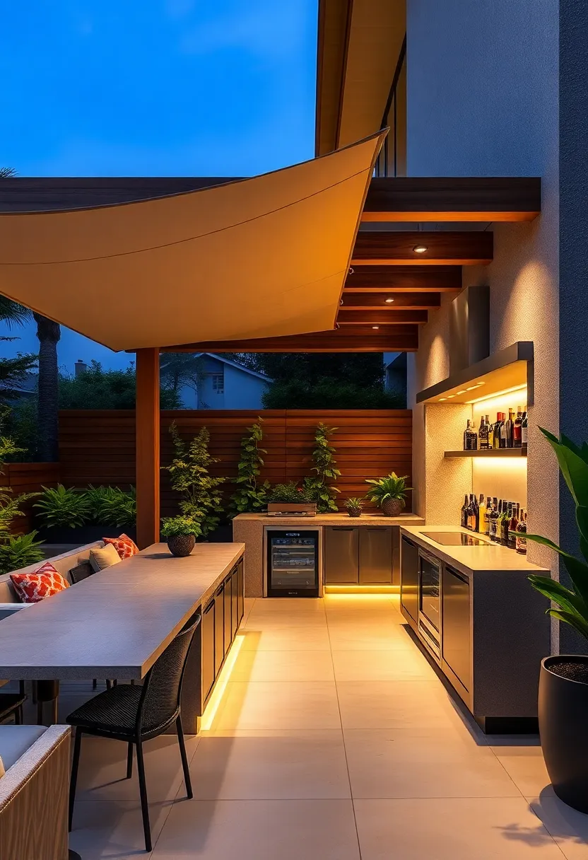 Ultra-Modern Floating Bar with‌ Built-In Wine Cooler and ​LED Underlighting