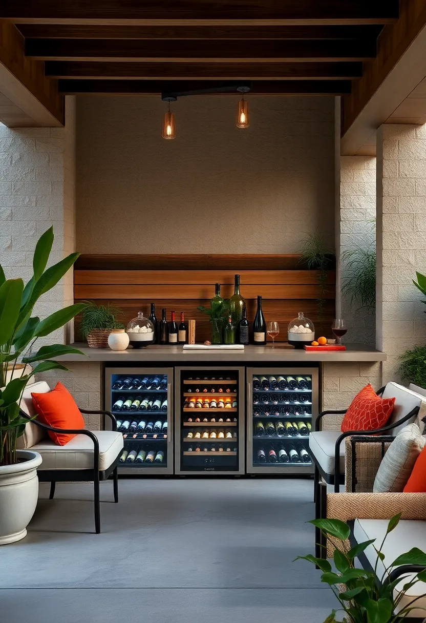 Sleek Aluminum Frame bar⁣ with ⁢Frosted glass Wine Cooler and ‍Minimalist Design