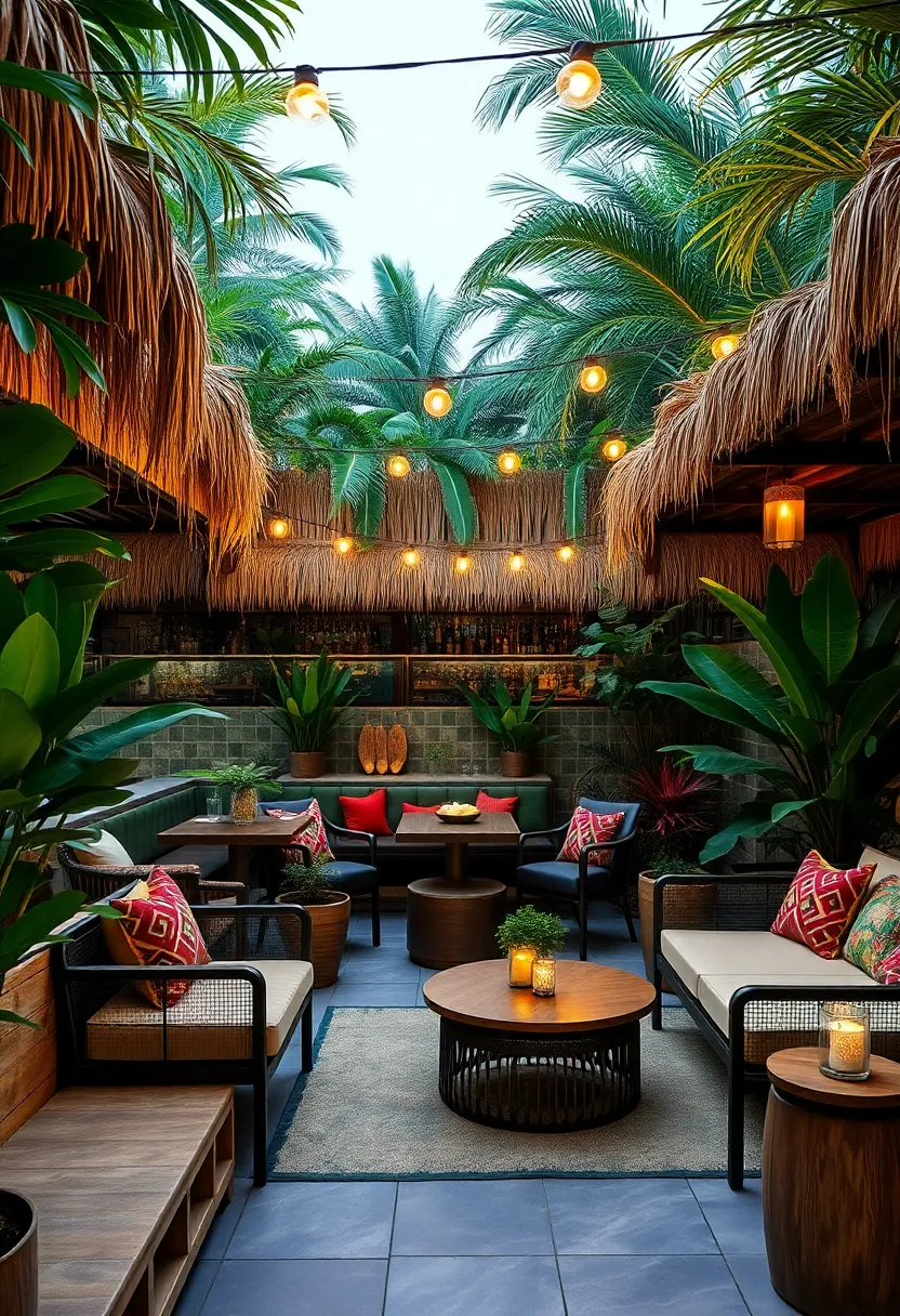 Jungle⁣ Jive ‍patio⁣ –‌ Surrounded by jungle ⁢flora and tribal tiki designs, Jungle jive offers a rhythmic island vibe paired with adventurous​ cocktail blends