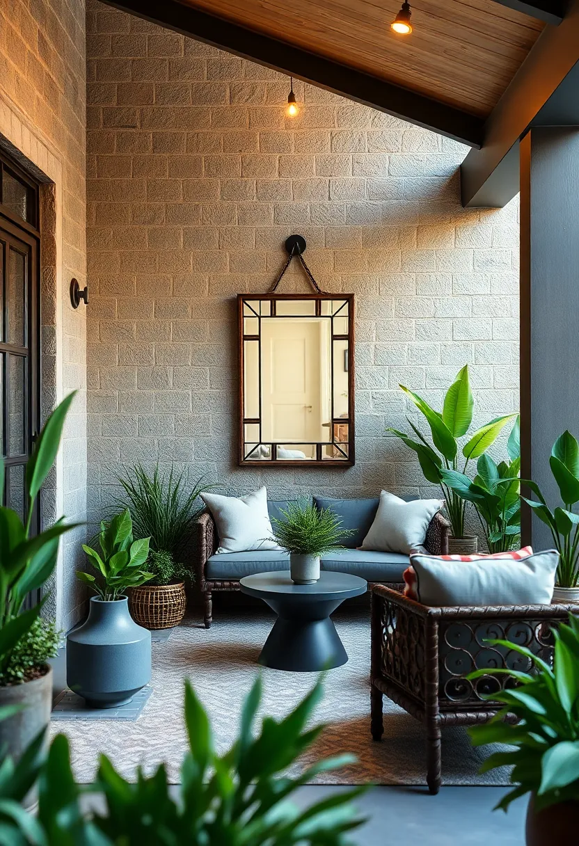 Distressed Metal Frame Mirror​ to Complement Industrial Decor