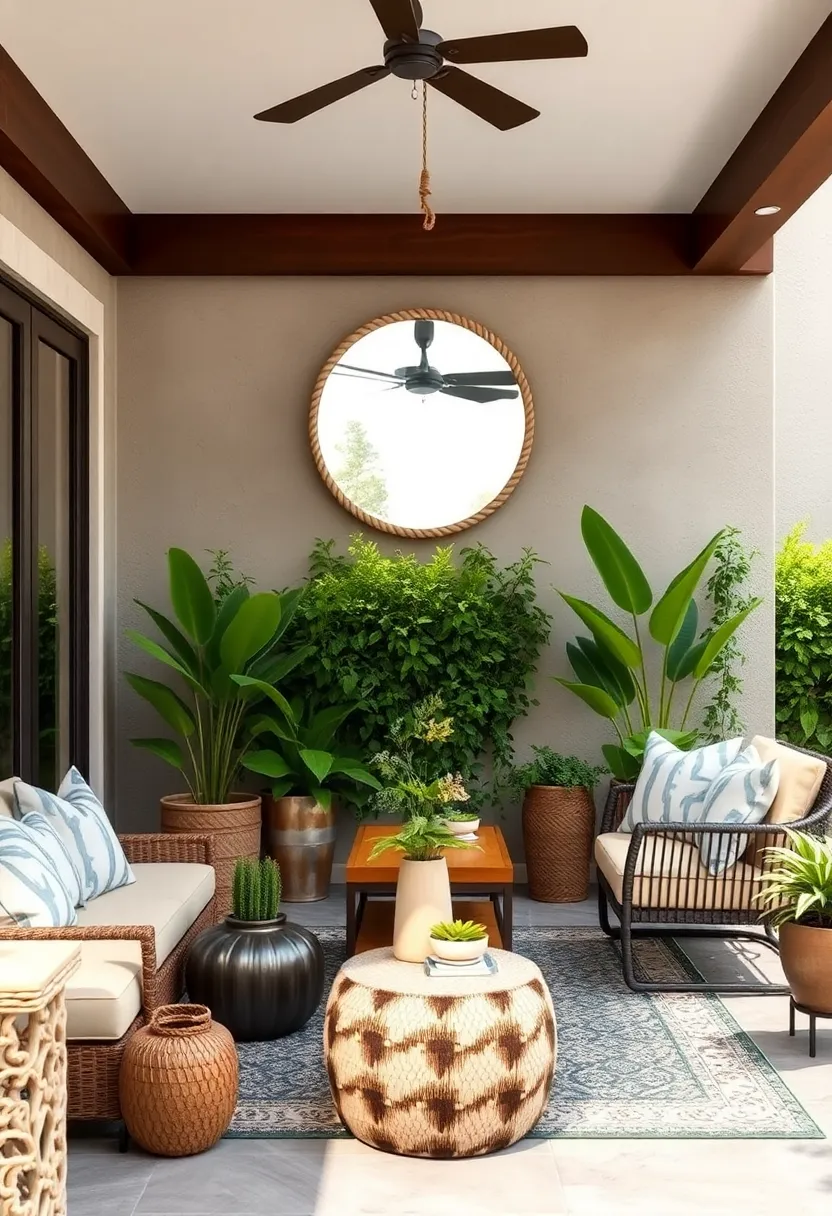 Hanging Rope Mirror to introduce Nautical Flair