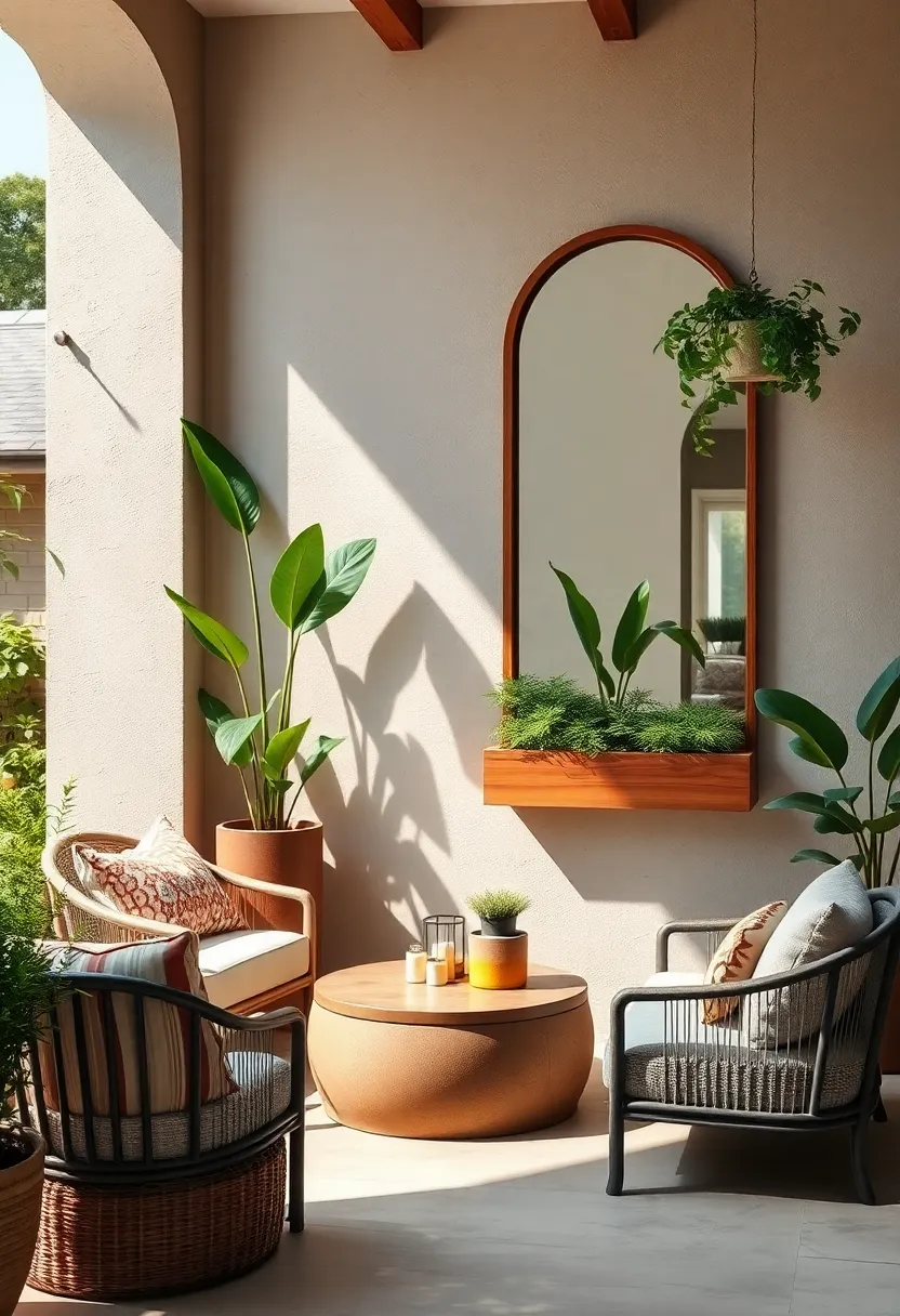 Mirror with Built-In‍ Planter Boxes for Greenery and ⁣Shine