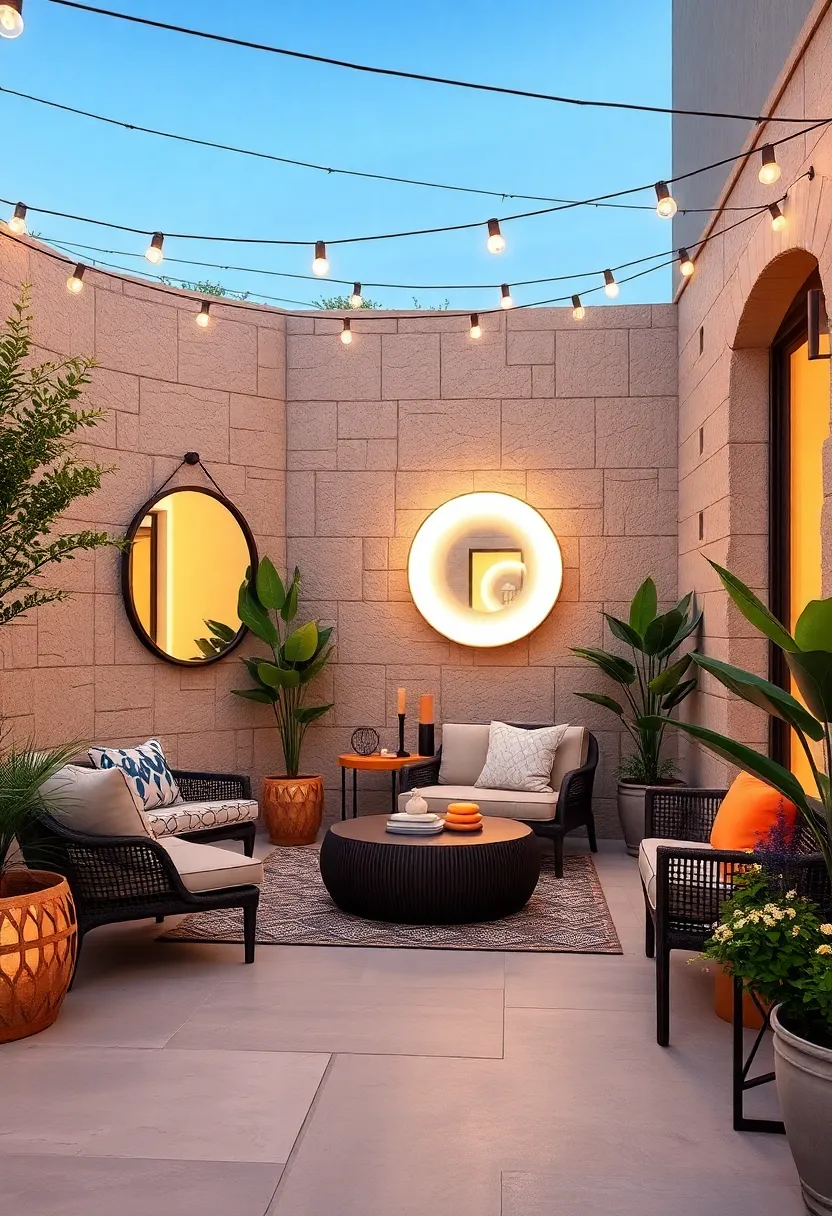 Mirror with Integrated LED Lighting ‌for​ Evening‍ Ambiance