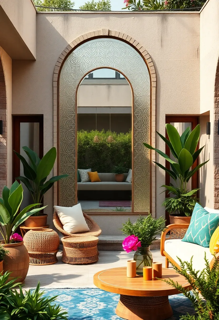 Mirror with Etched or Frosted Patterns for Subtle Artistry