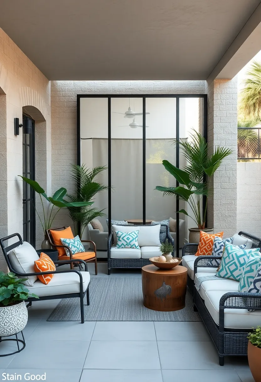 Mirrored screen Divider to Create Functional Space and Reflection