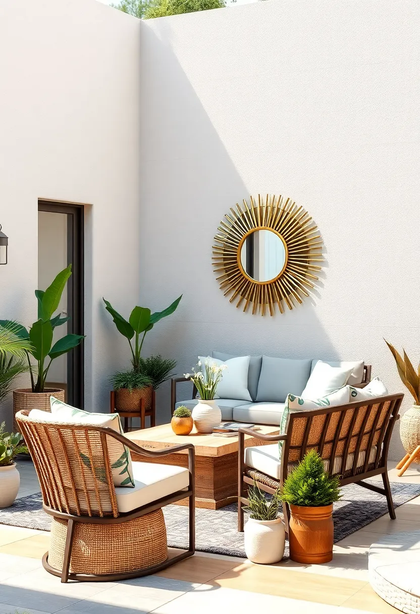 Sunburst Mirror with Metallic Accents for​ a ‍Touch of ​Glam