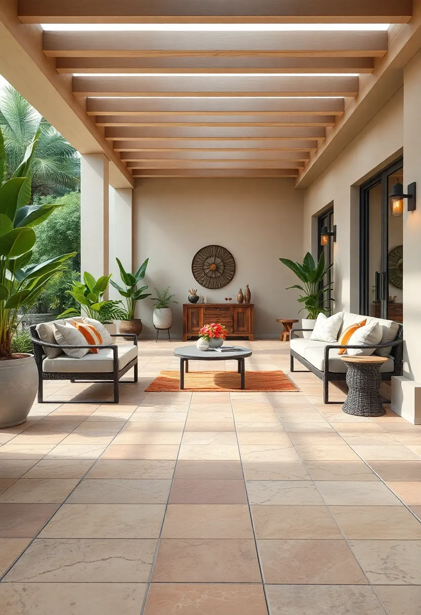 Artisan‌ Terra Cotta Mosaics Blending Visual Intrigue with Eco-Conscious Craftsmanship Outdoors