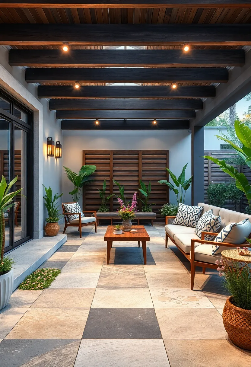 Wildflower Seed‌ Embedded Flooring ‌Designed to Bloom and Support Local ​Ecosystems in Patios