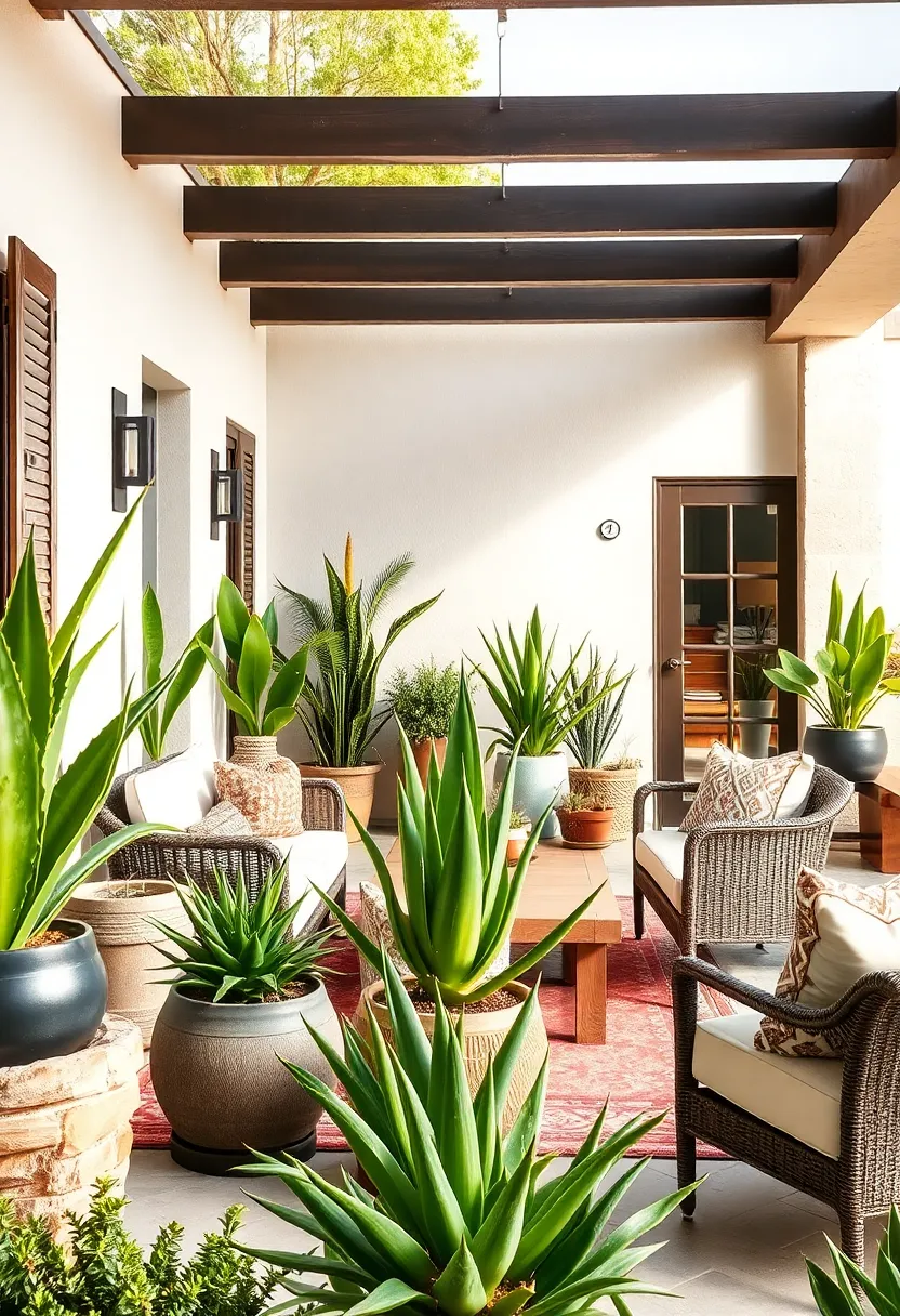 Aloe Vera – This hardy succulent‍ not only adds ⁤a⁢ unique architectural element ⁣to your patio but also ​offers soothing gel for burns and skin irritations