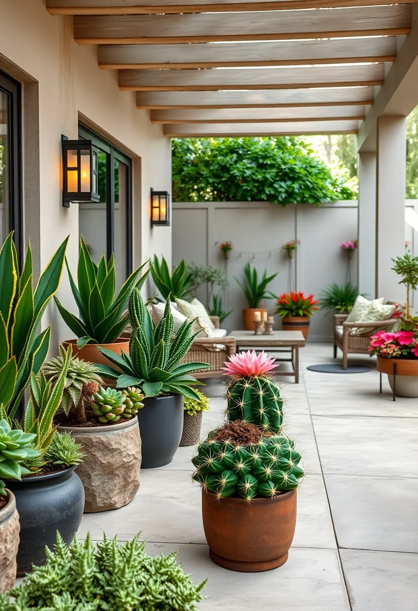 Echinopsis – This globe-shaped cactus surprises with large, fragrant flowers that‍ bloom​ at night,‌ perfect for evening patio enjoyment