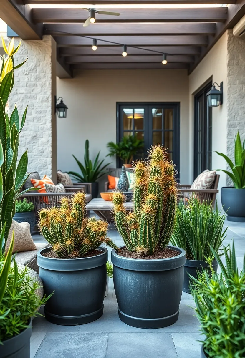 Golden Barrel Cactus ‍– ⁢With‍ its rounded form and​ striking spines, this cactus adds​ texture and a bold statement to ⁣your‌ patio garden