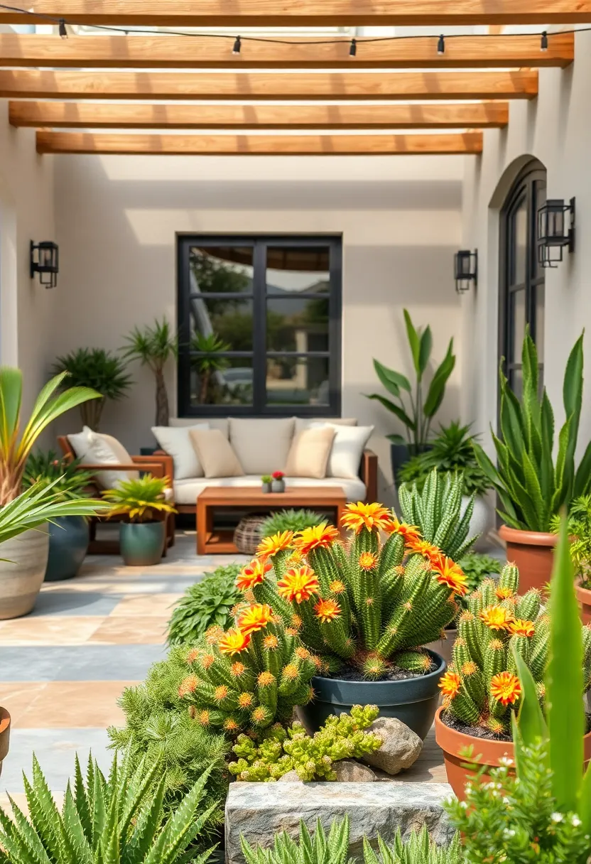 Parodia Cactus – Rounded and‌ clustered, ‍this cactus blooms with⁤ dainty yellow⁢ or ⁤red flowers, providing cheerful bursts of⁢ color