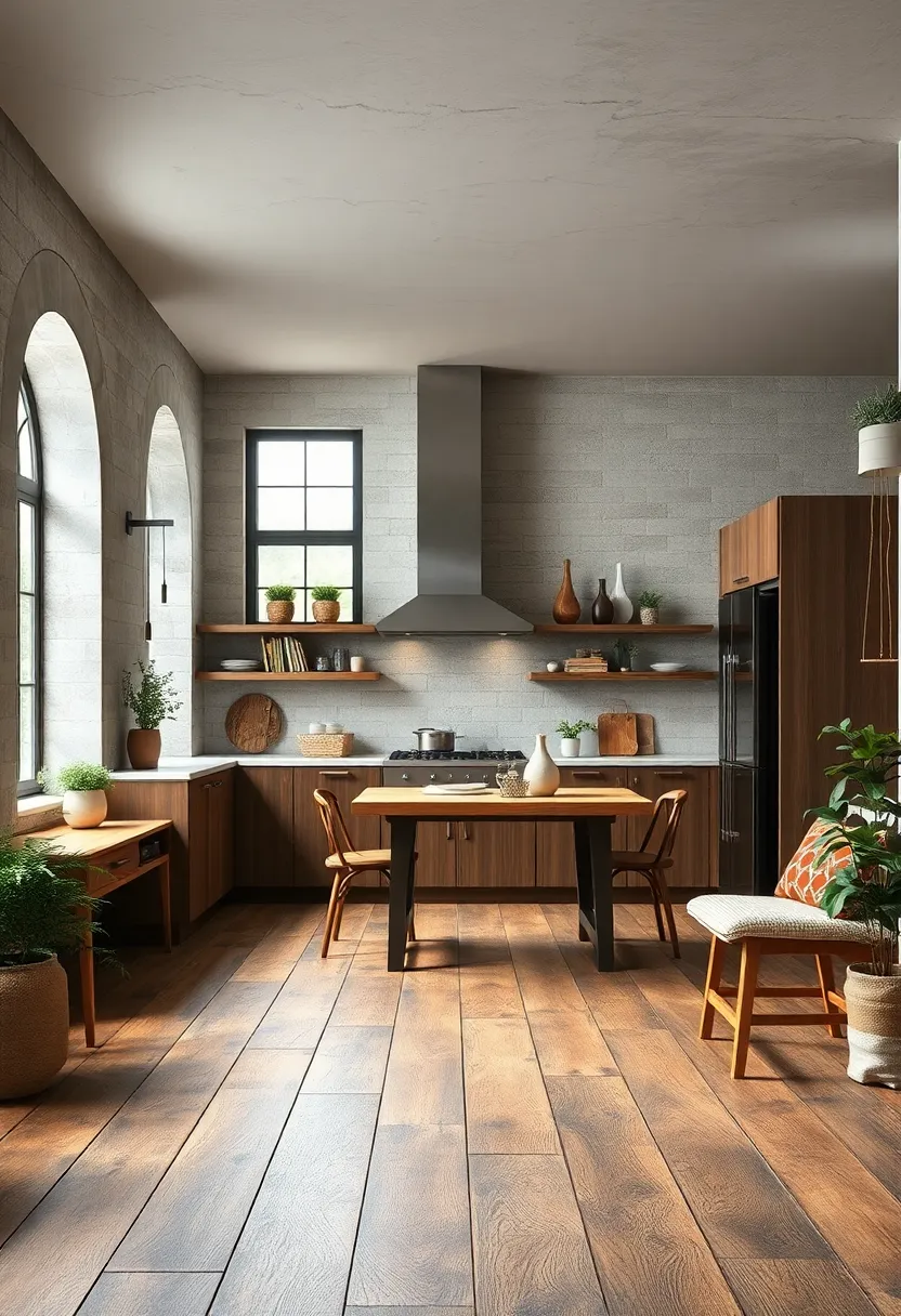 Soft‌ Earth ⁢Tones and knots in Wooden Planks ‌Open a Window to Rustic Elegance and⁢ Simple Living